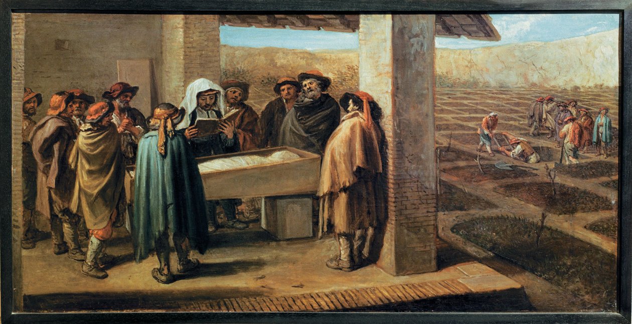 Um funeral judeu de Italian School
