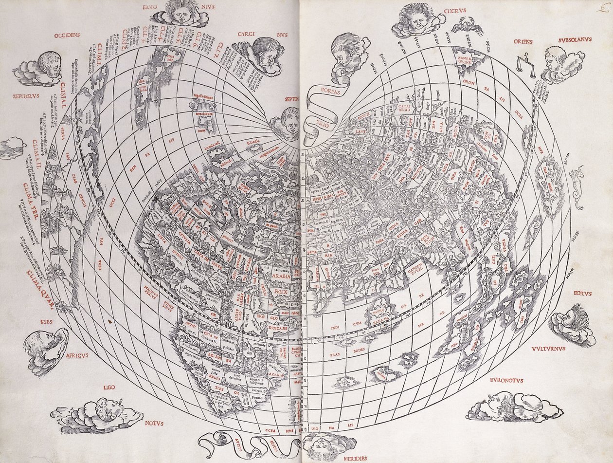 Um mapa do mundo, 1511 de Italian School