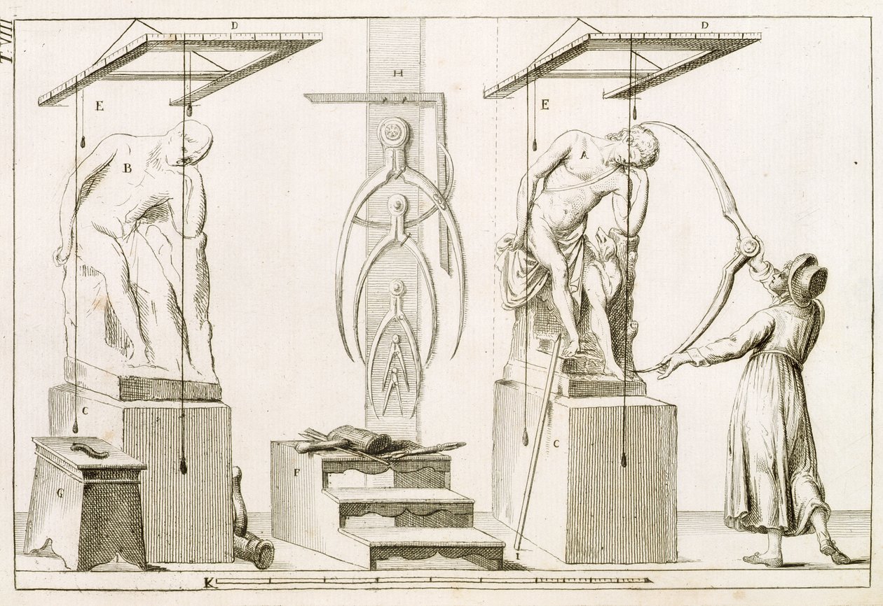 Um escultor Studio, c.1800 de Italian School
