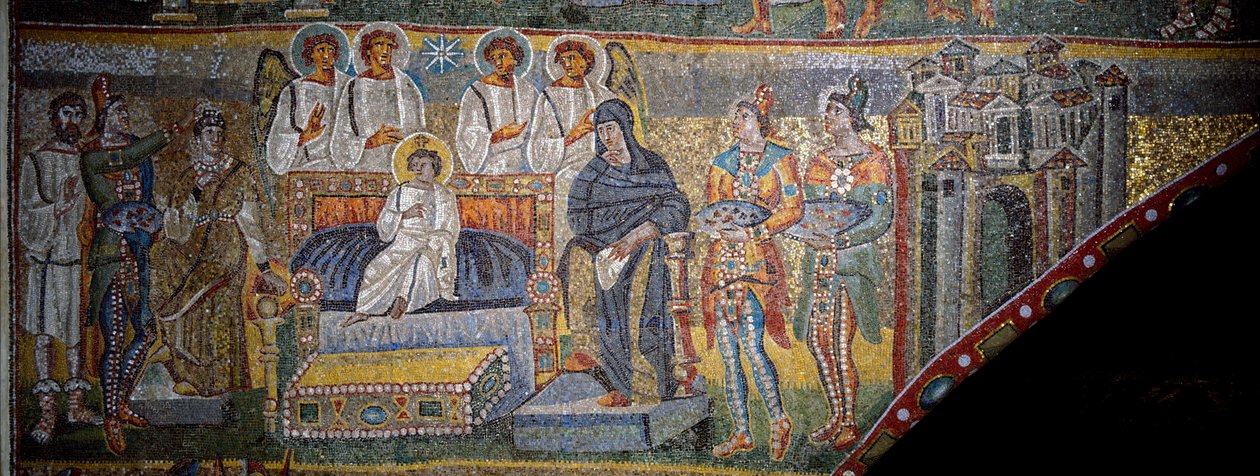 Adoração dos Magos (mosaico) de Italian School