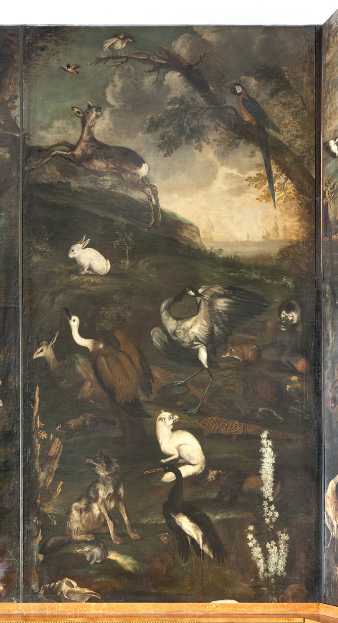 Animais, mito de Orfeu, detalhe de Italian School
