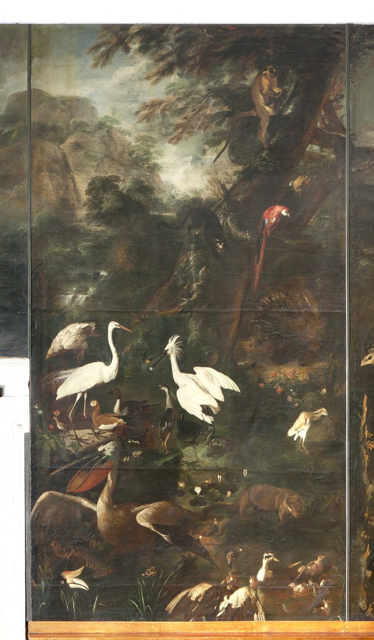 Animais, mito de Orfeu, detalhe de Italian School