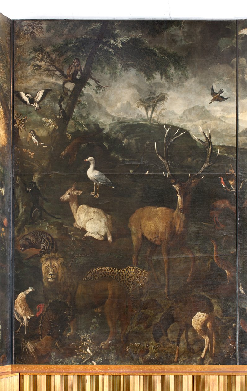 Animais, mito de Orfeu, detalhe de Italian School