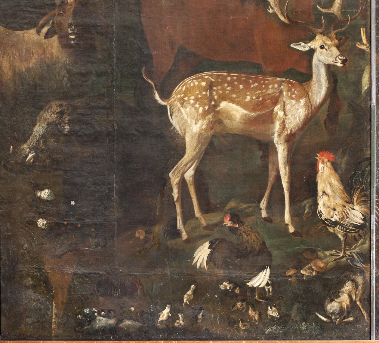 Animais, mito de Orfeu, detalhe de Italian School
