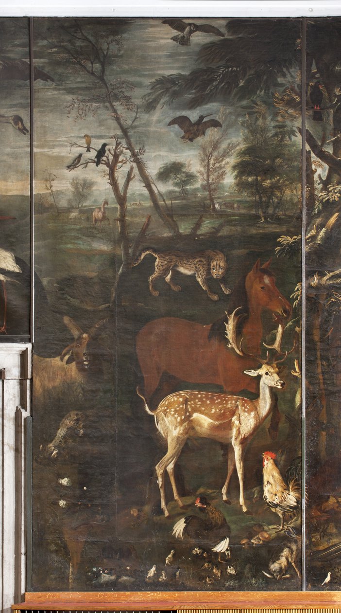 Animais, mito de Orfeu, detalhe de Italian School