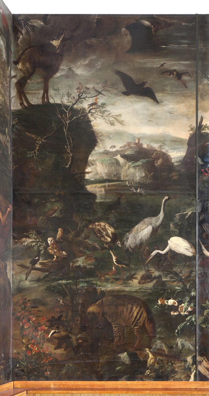 Animais, mito de Orfeu, detalhe de Italian School