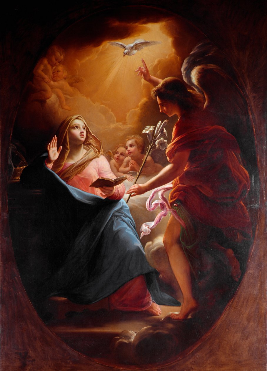 Anunciação Pintura anónima do século XVII Roma, Chiesa del Sacro Cuore de Italian School