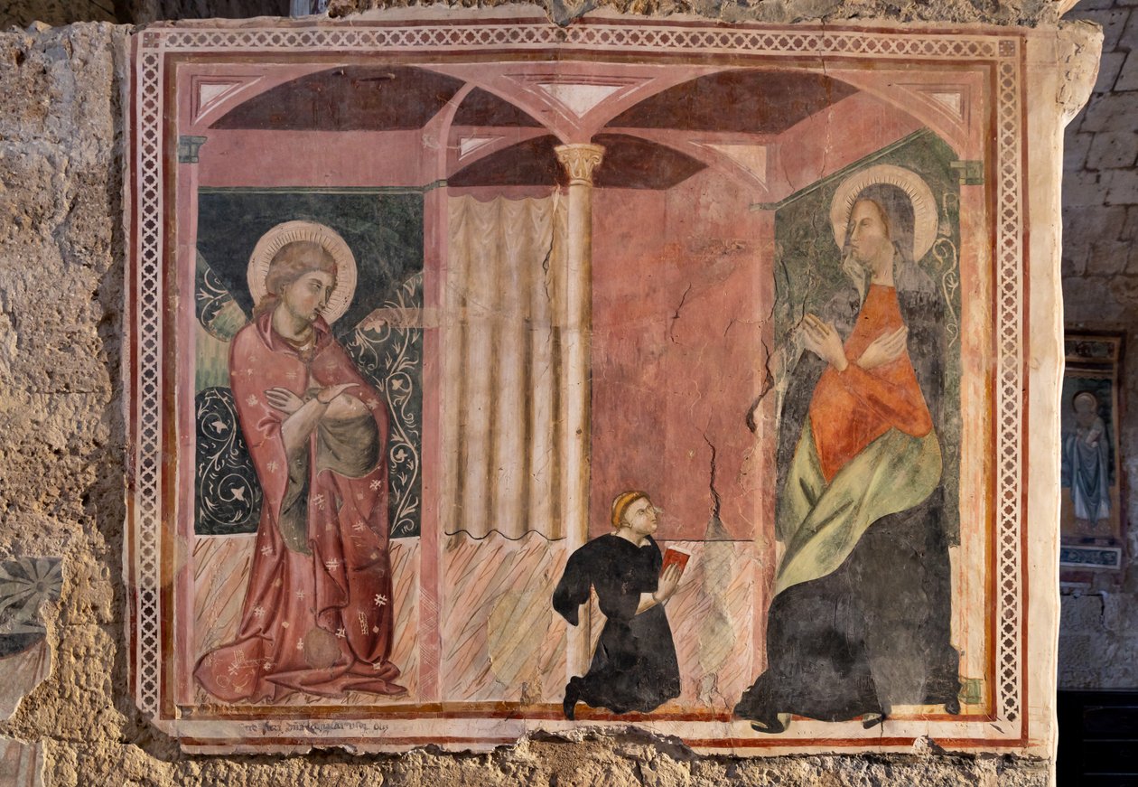 Anunciação, Oratório do Crucifixo, último quartel do século XIII (fresco) de Italian School