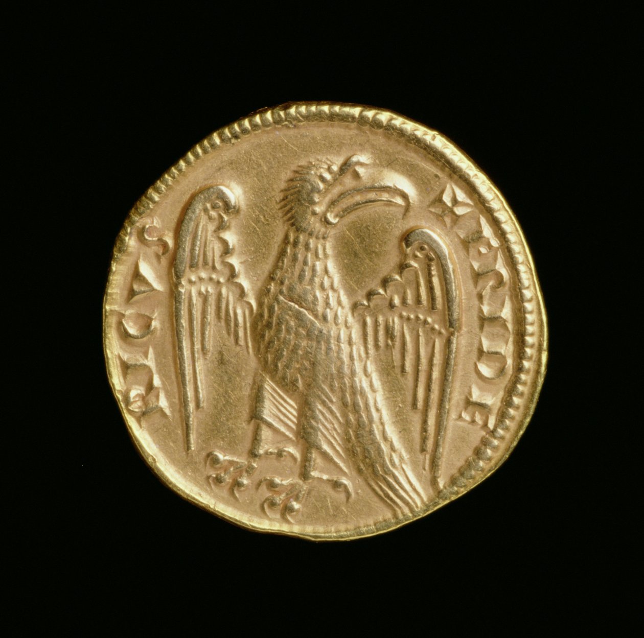 Augustalis de Frederico II (1198-1250), Reino da Sicília e sul da Itália, Messina Mint, 1231-50 (reverso) (ouro) (para anverso ver 168052) de Italian School
