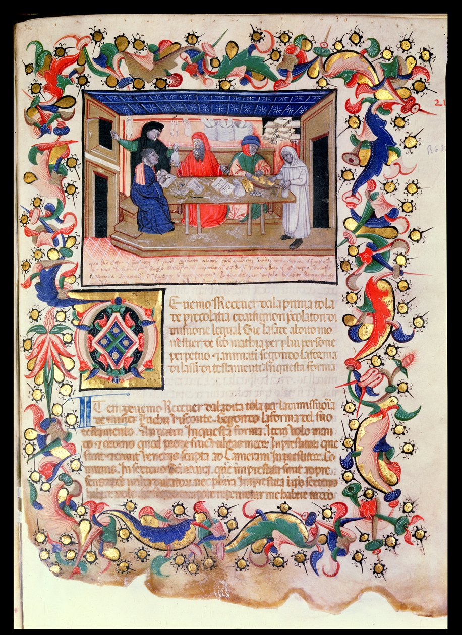 Bancos, Escola Vêneto-Bolonhesa (miniatura) (ver também 60917-19) de Italian School