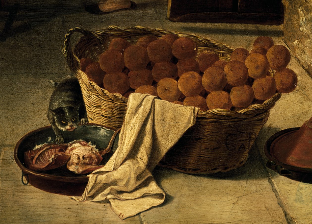 Cesta de pão, Detalhe de Forneria, Itália de Italian School