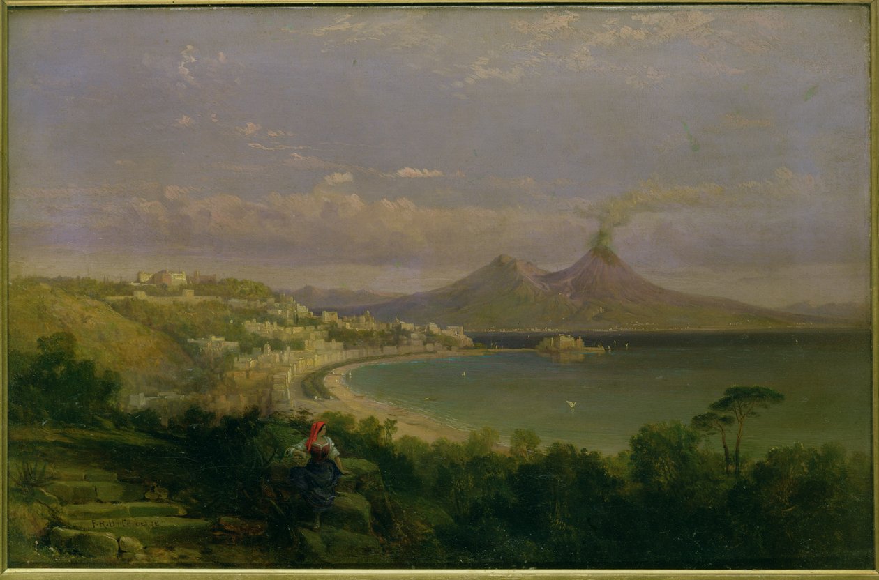 Baía de Nápoles de Italian School