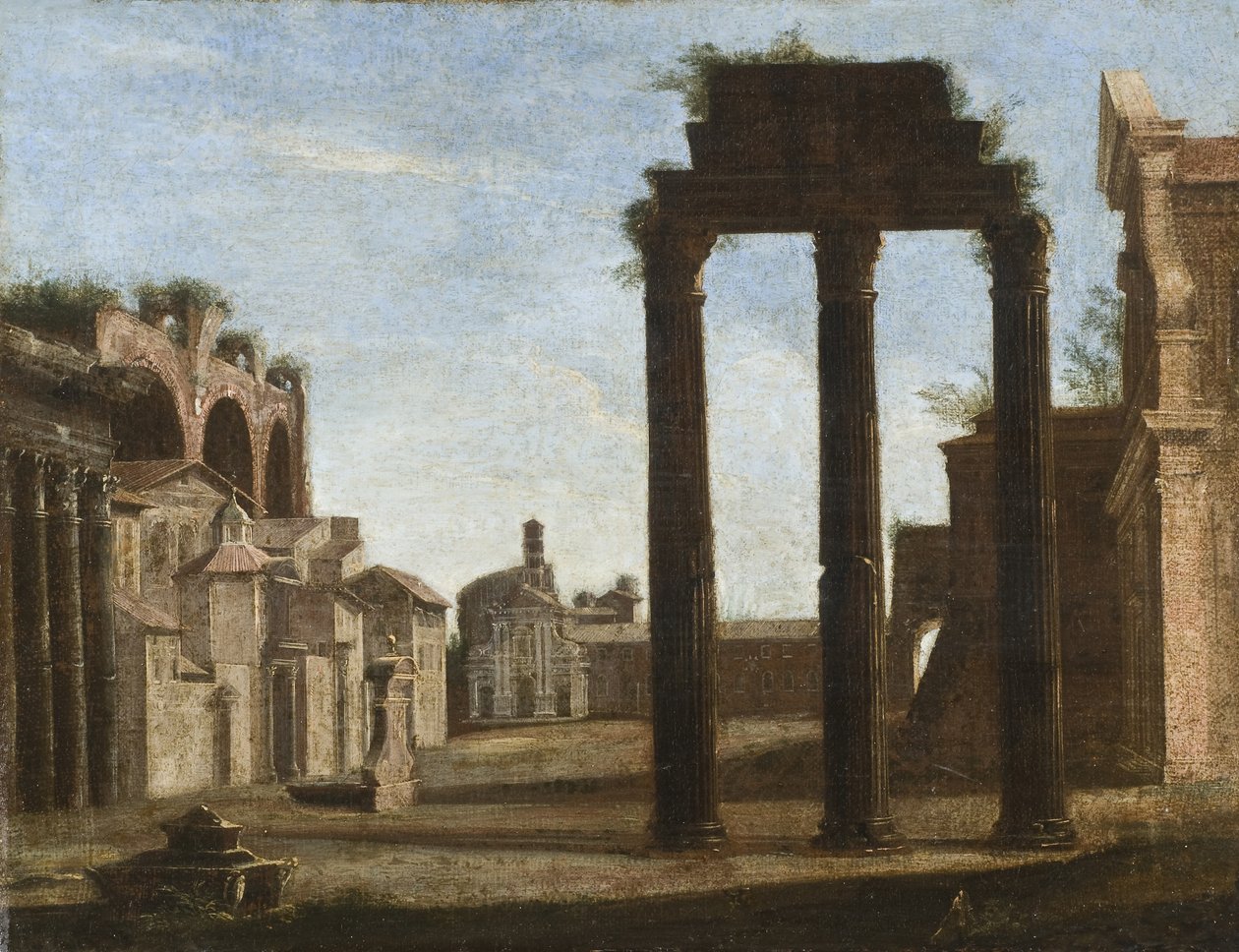 Campo Vaccino em Roma, c.1650 de Italian School