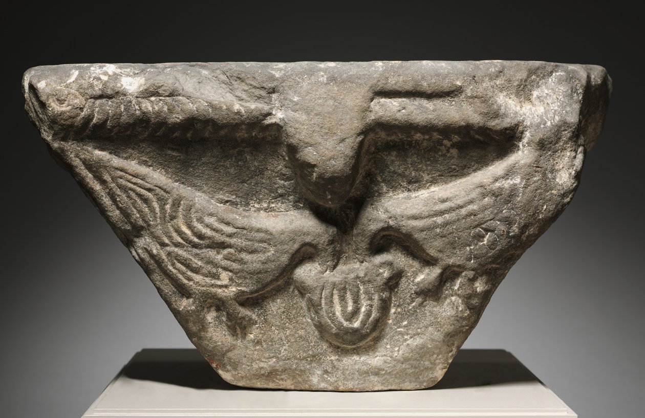 Capital com pássaros, 700s-800s de Italian School