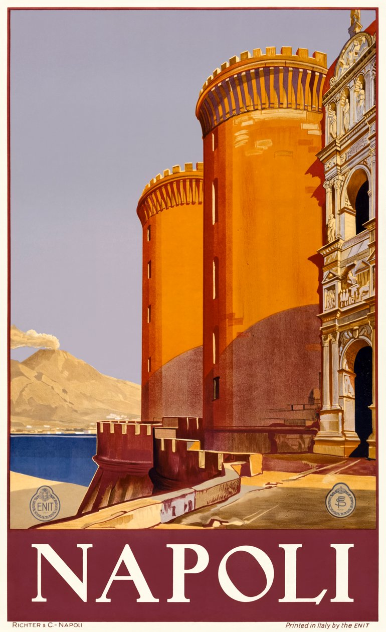 Castel Nuovo em Nápoles de Italian School
