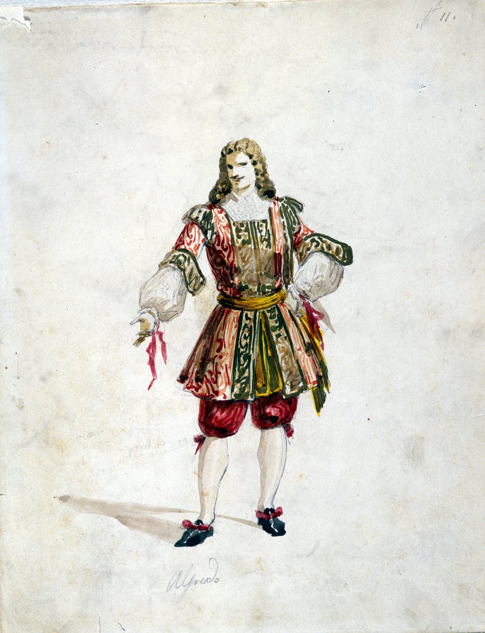 Personagem de Alfredo na "Traviata" de Giuseppe Verdi de Italian School