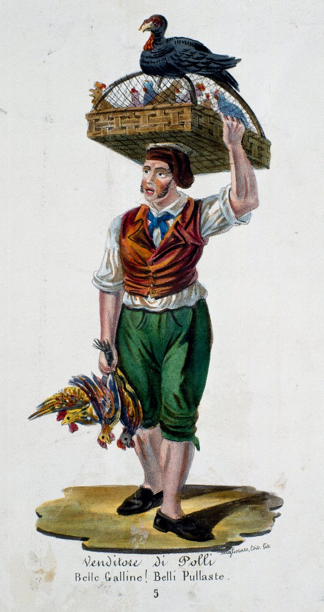 Vendedor de frangos, Itália de Italian School