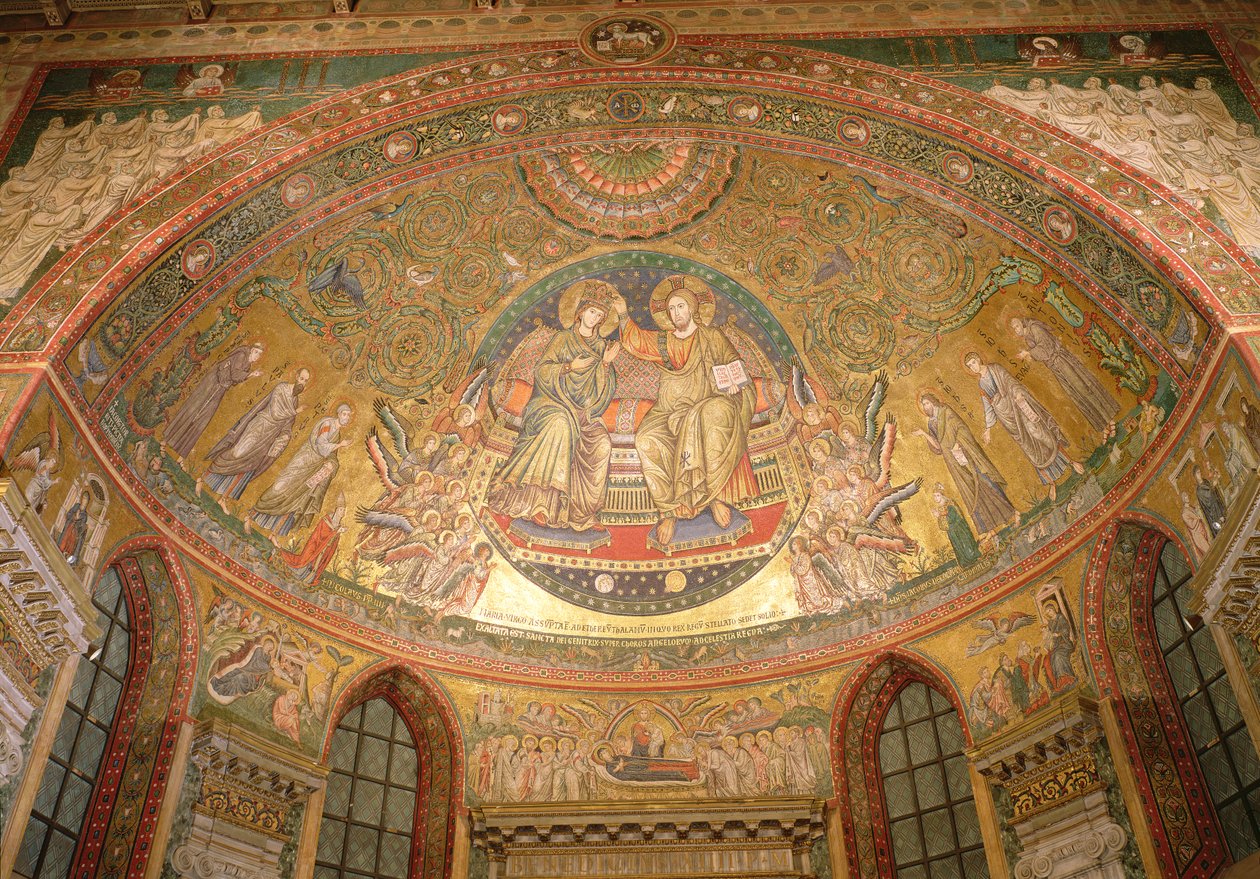 Cristo entronizado (mosaico) de Italian School