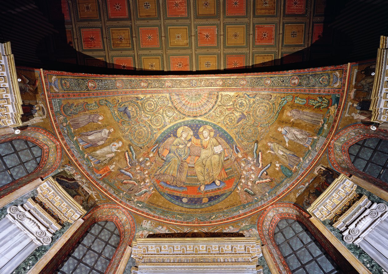 Cristo entronizado (mosaico) de Italian School