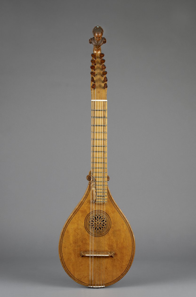 Cittern (Creta) (bordo, pedra azul, marfim) de Italian School