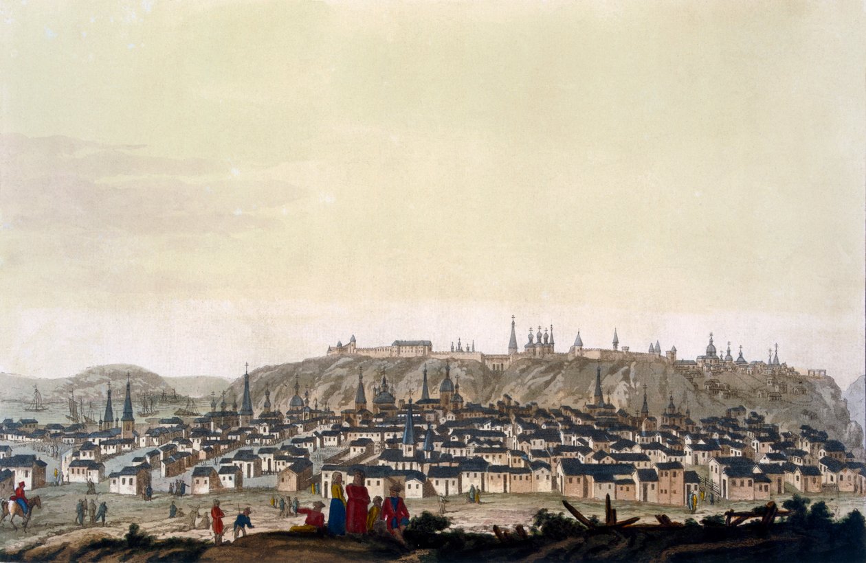 Cidade de Tobolsk, Rússia, c.1820s-30s de Italian School