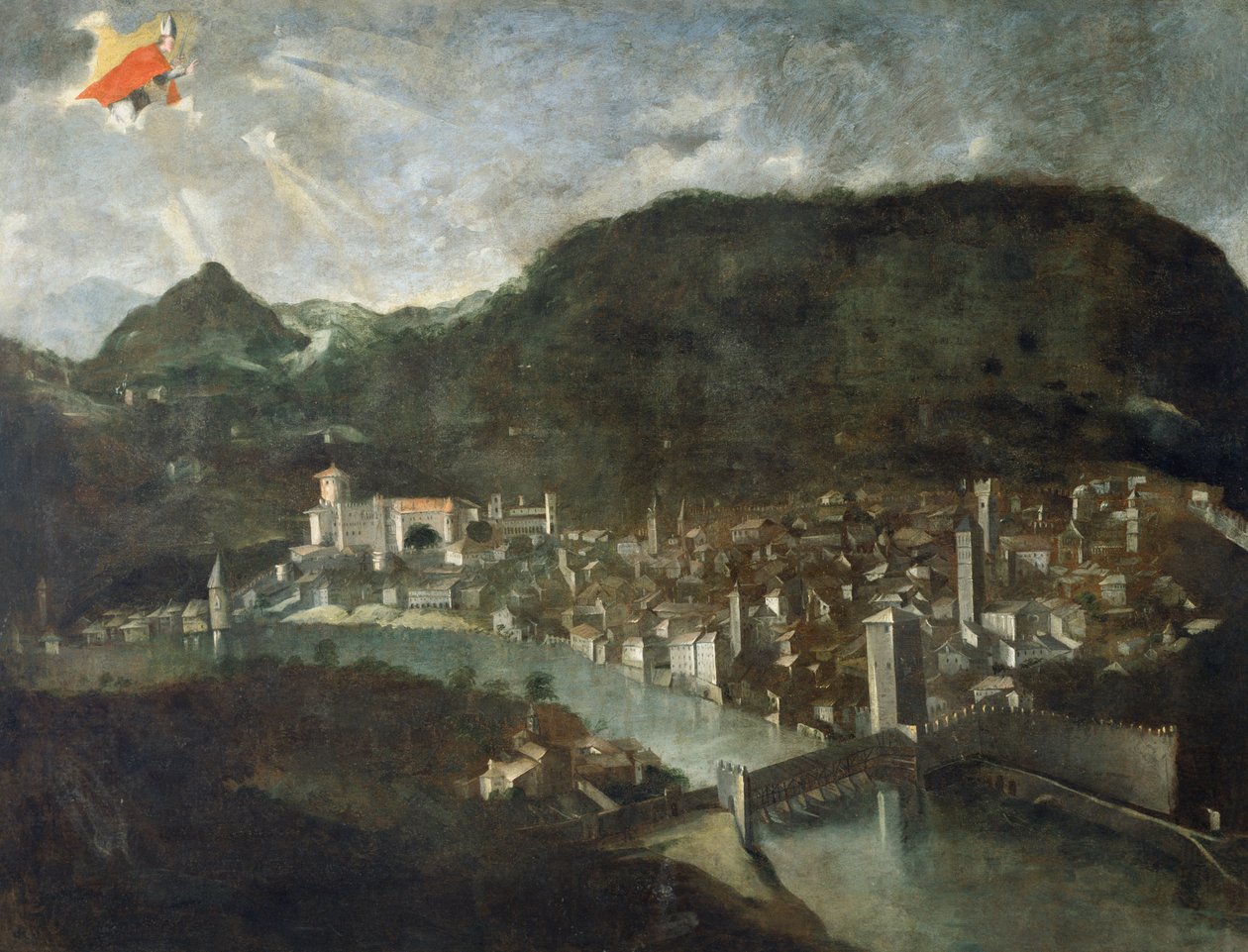 Cidade de Trento, ex-voto de 1682, Itália de Italian School