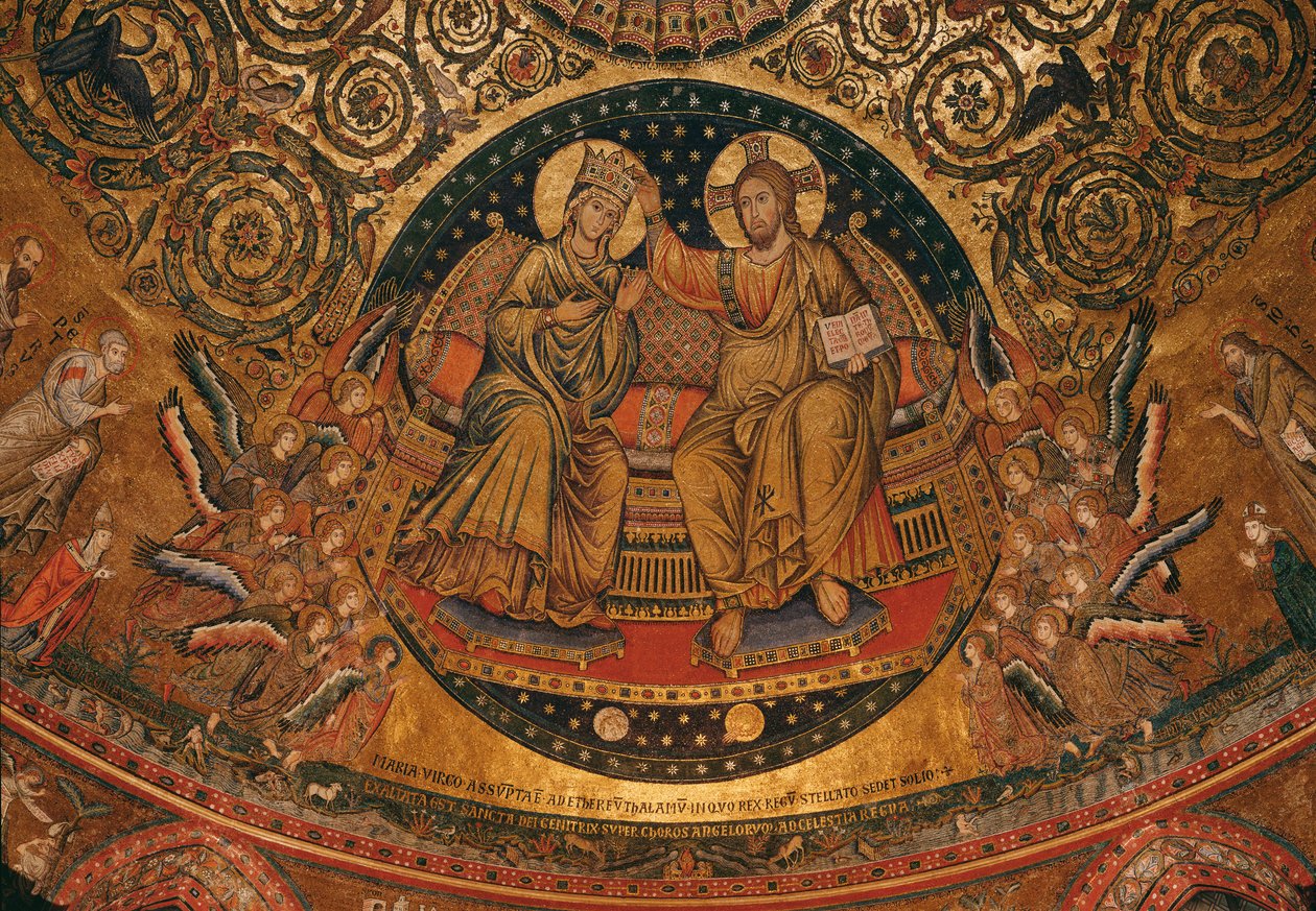 Coroação da Virgem, 1296 (mosaico) de Italian School