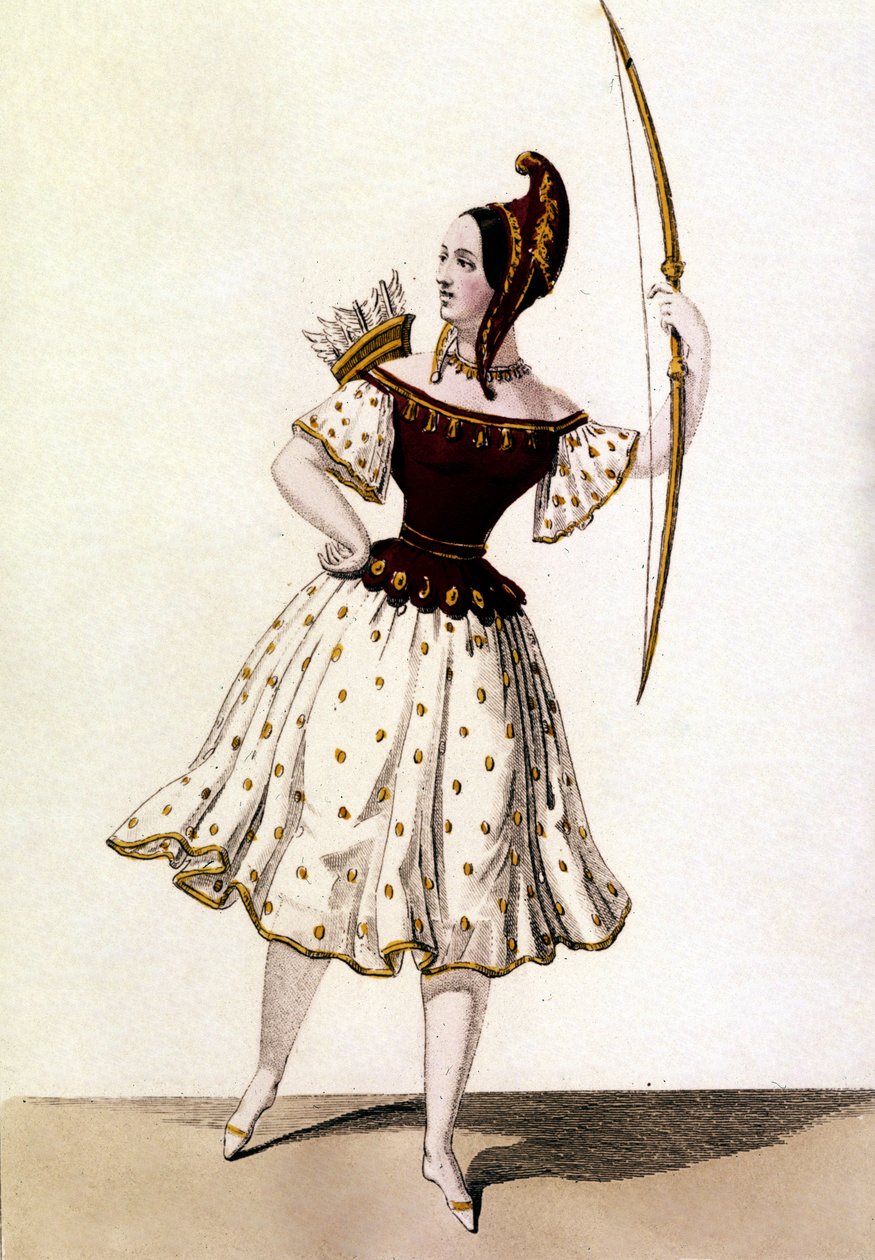 Desenho de figurino para a ópera 