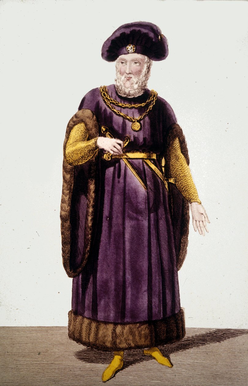 Figurino para Marino Faliero na ópera de Gaetano Donizetti de Italian School