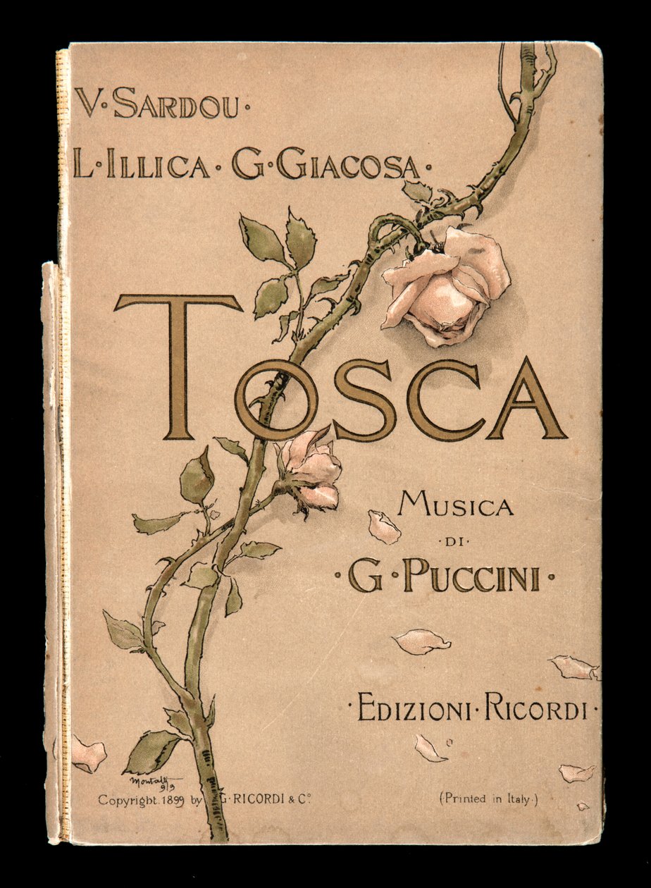 Capa, Libretto de Tosca por Giacomo Puccini, Edizione Ricordi, Itália de Italian School
