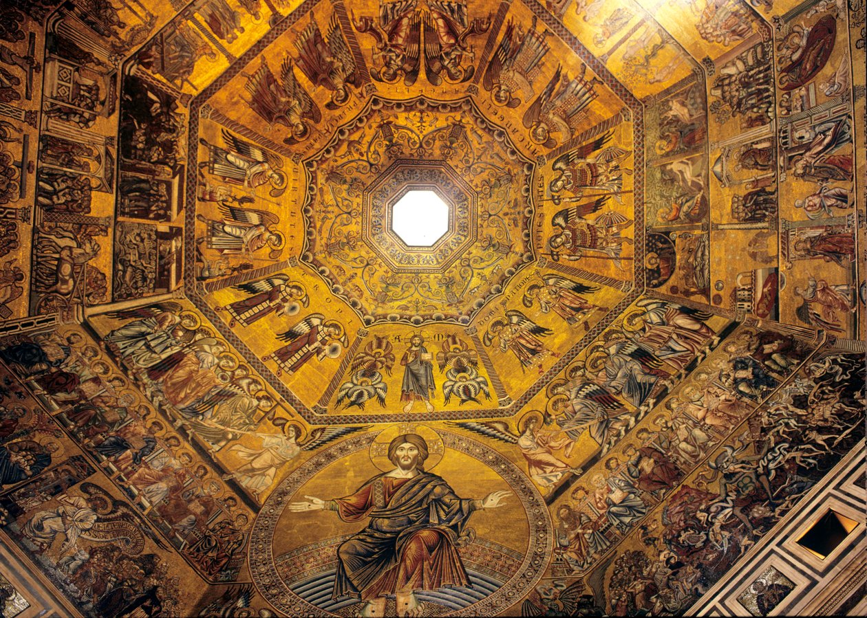 Cúpula do Baptistério de San Giovanni (mosaico) de Italian School