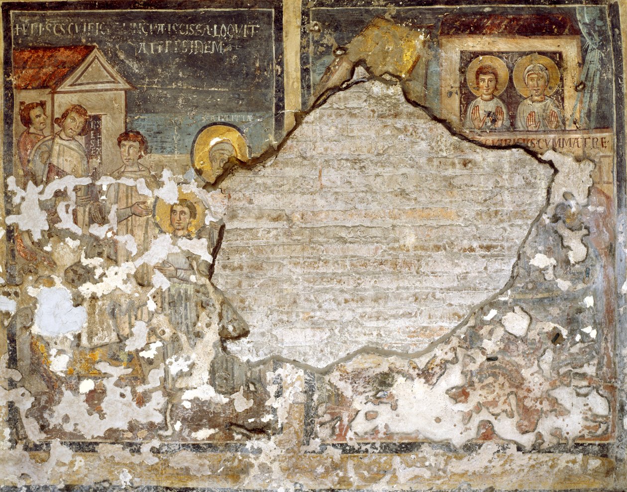 Afresco danificado de Santa Maria Antiqua, Roma de Italian School