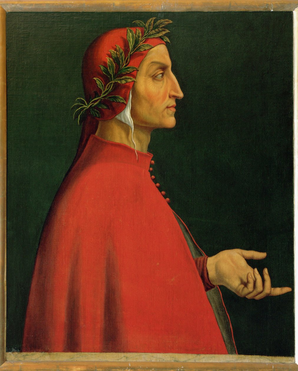 Dante Alighieri, poeta italiano que escreveu a Divina Commedia ... de Italian School