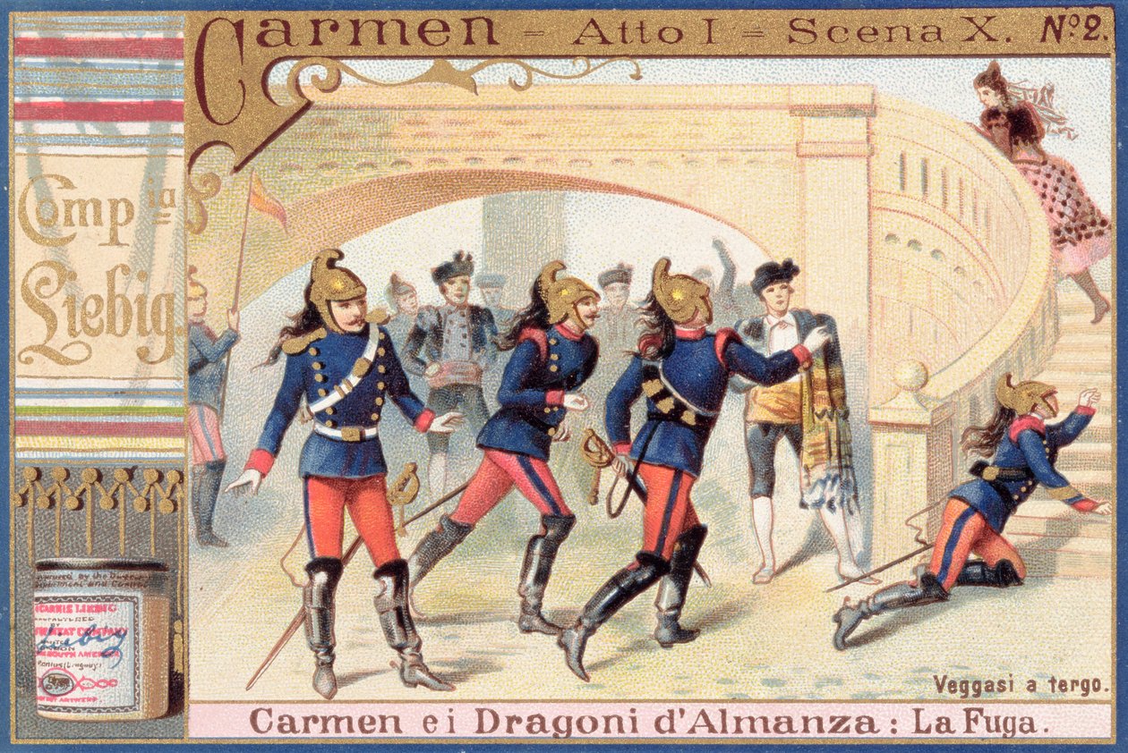 Decoração para o Ato I, Cena I de Carmen de Georges Bizet (1840-1875) de Italian School