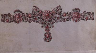 Design para um collier (desenho) de Italian School