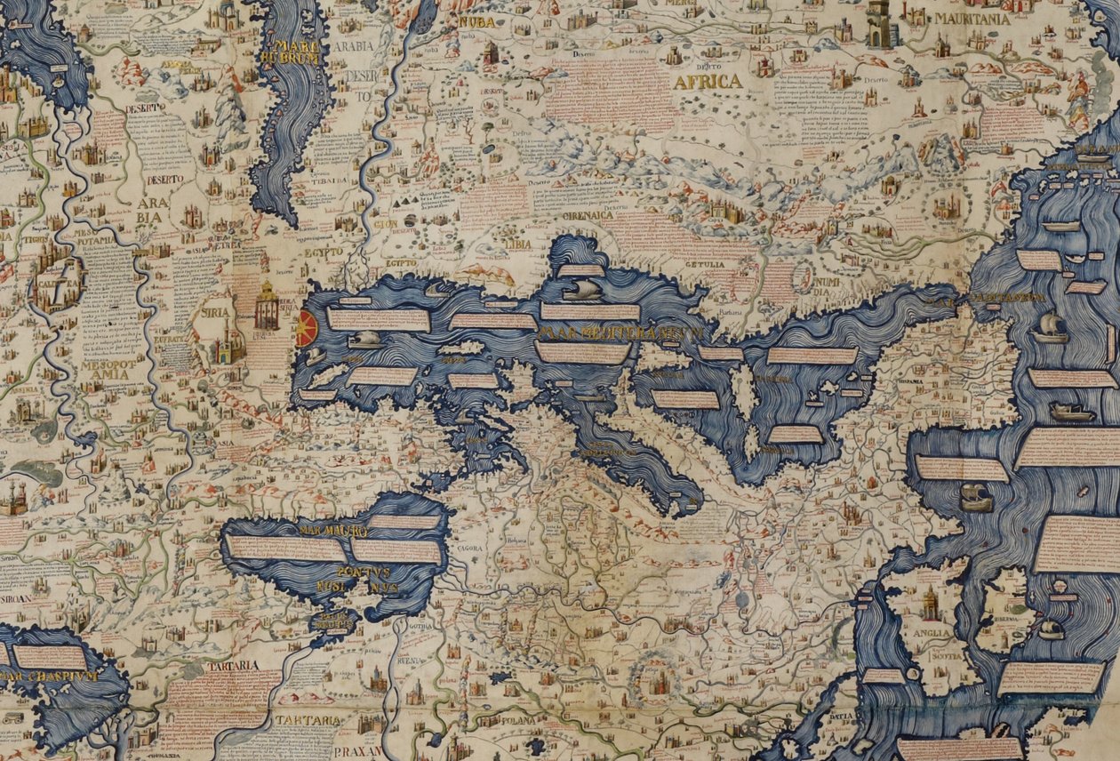 Detalhe do Mediterrâneo, de Add. 11267 