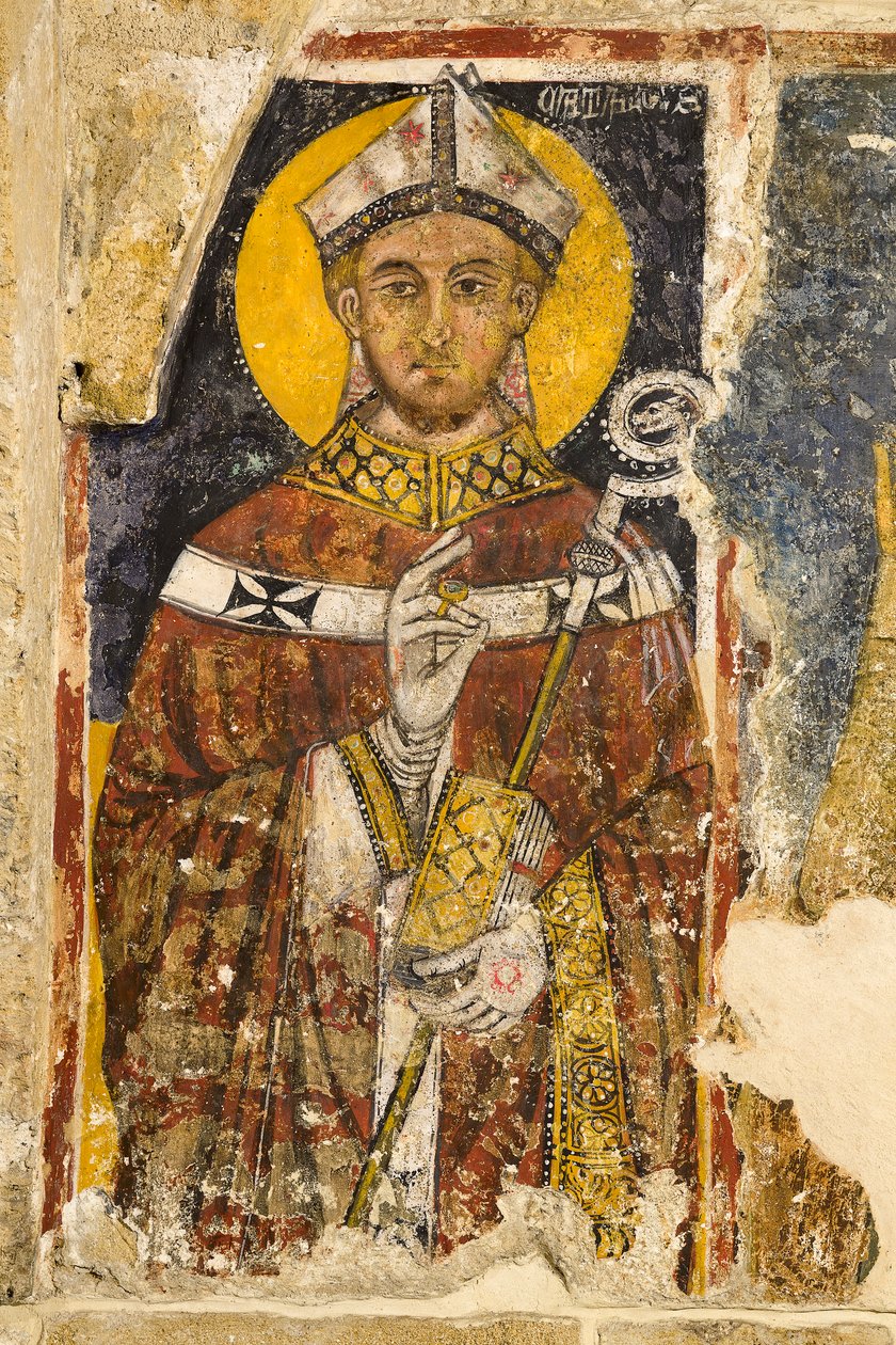 Pormenor do tríptico de São Cataldo, Cripta da Catedral de Italian School