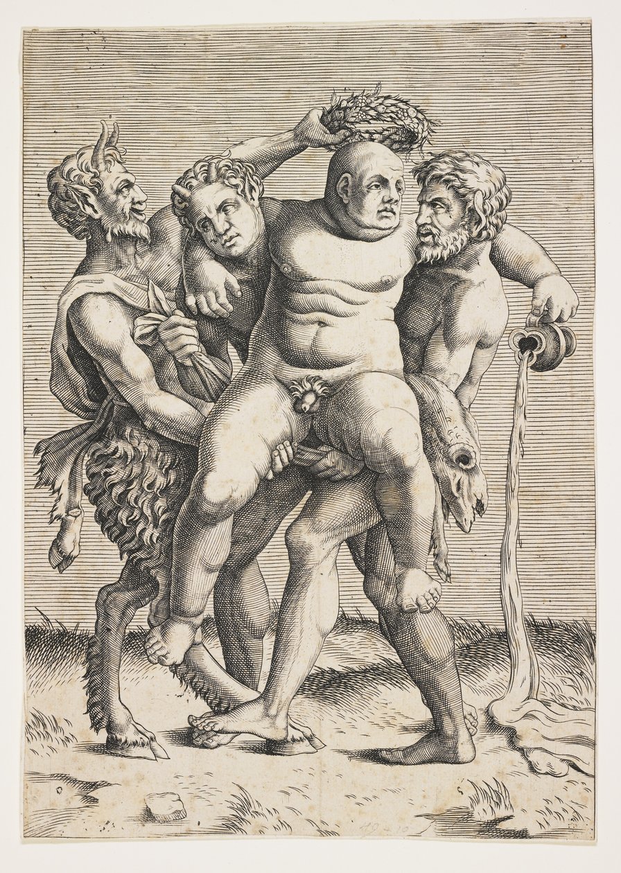 Silenus bêbado de Italian School