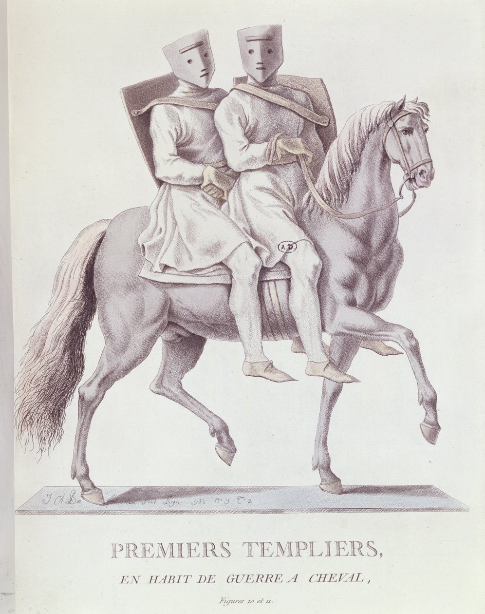 Primeiros Cavaleiros Templários em Battle Dress, 1783 de Italian School