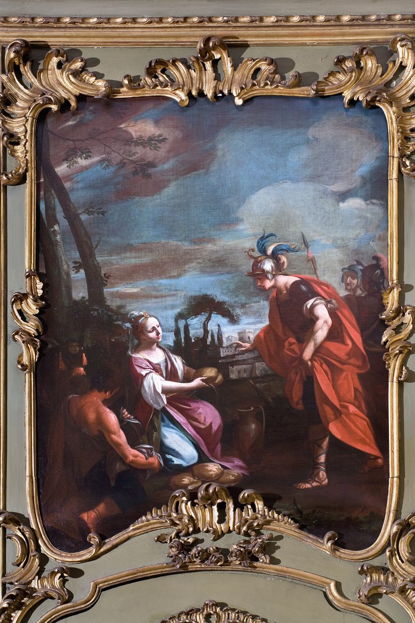 Elias, o Profeta, e a Viúva de Viúva em Zarephath de Italian School