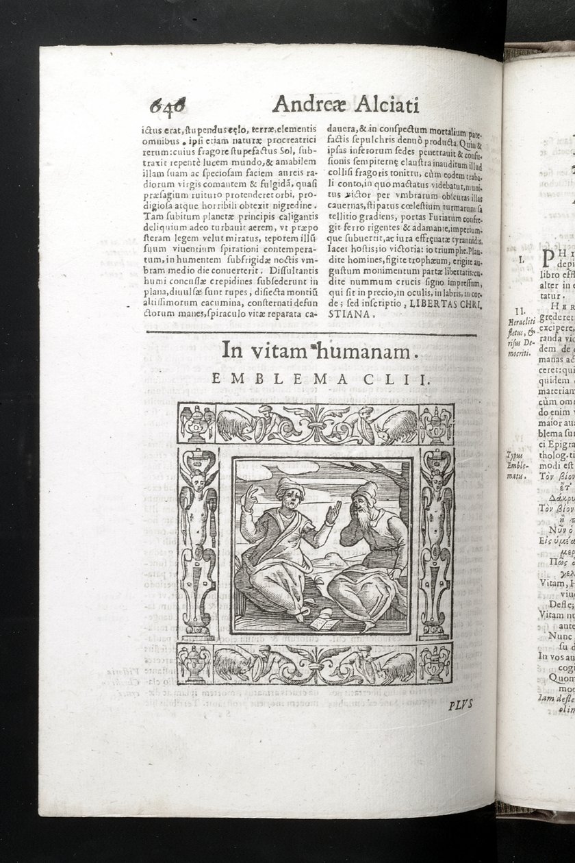 Emblema 152, em Vitam Humanum, do Emblema de Andrea Alciato, Pádua, Petro Paulo Tozzi de Italian School