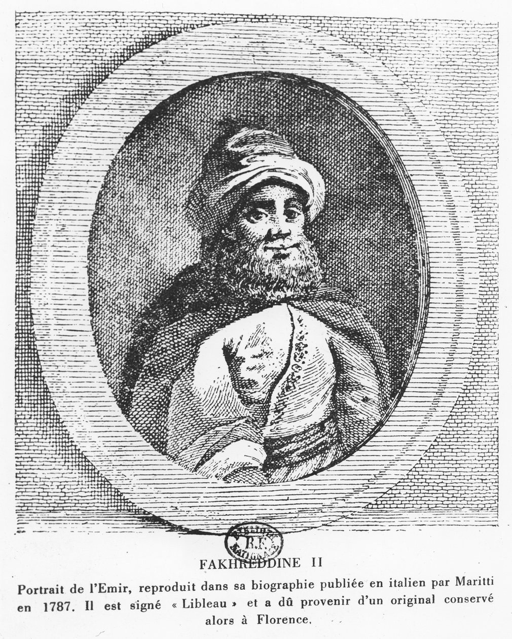 Emir Fakhr-al-Din II (gravura) de Italian School