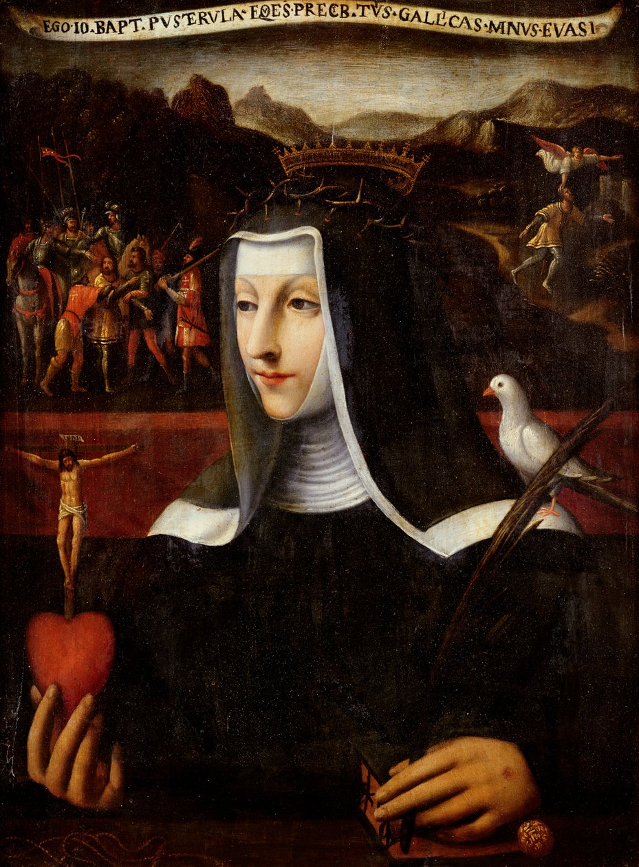 Ex Voto dedicado a Santa Catarina de Sena (1347-80) (óleo sobre painel) de Italian School