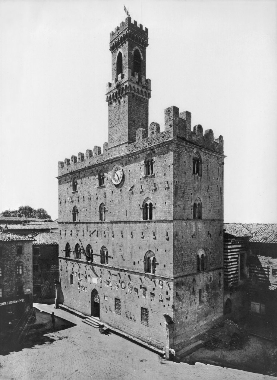 Ruas exteriores do Palazzo dei Priori de Italian School