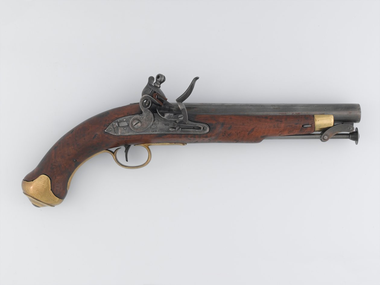 Flintlock pistola de 16 furos (.65 in), New Land Pattern, Light Dragoons, c.1808 (pistola, flintlock, .65 in New Land pattern light dragoon) de Italian School
