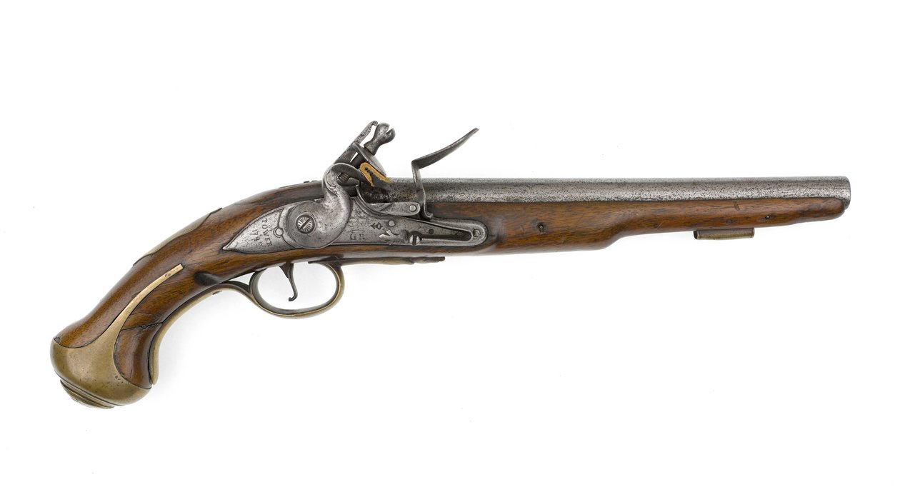 Pistola Flintlock de .579 polegadas de propriedade do Coronel Charles Churchill de Italian School
