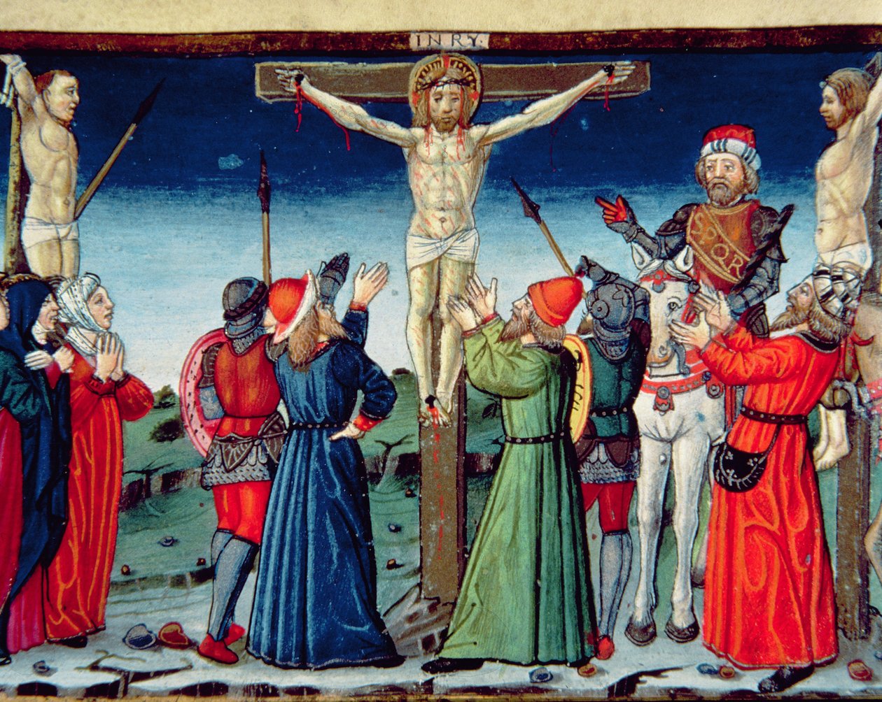 Fol.117v Crucificação, ilustração do 