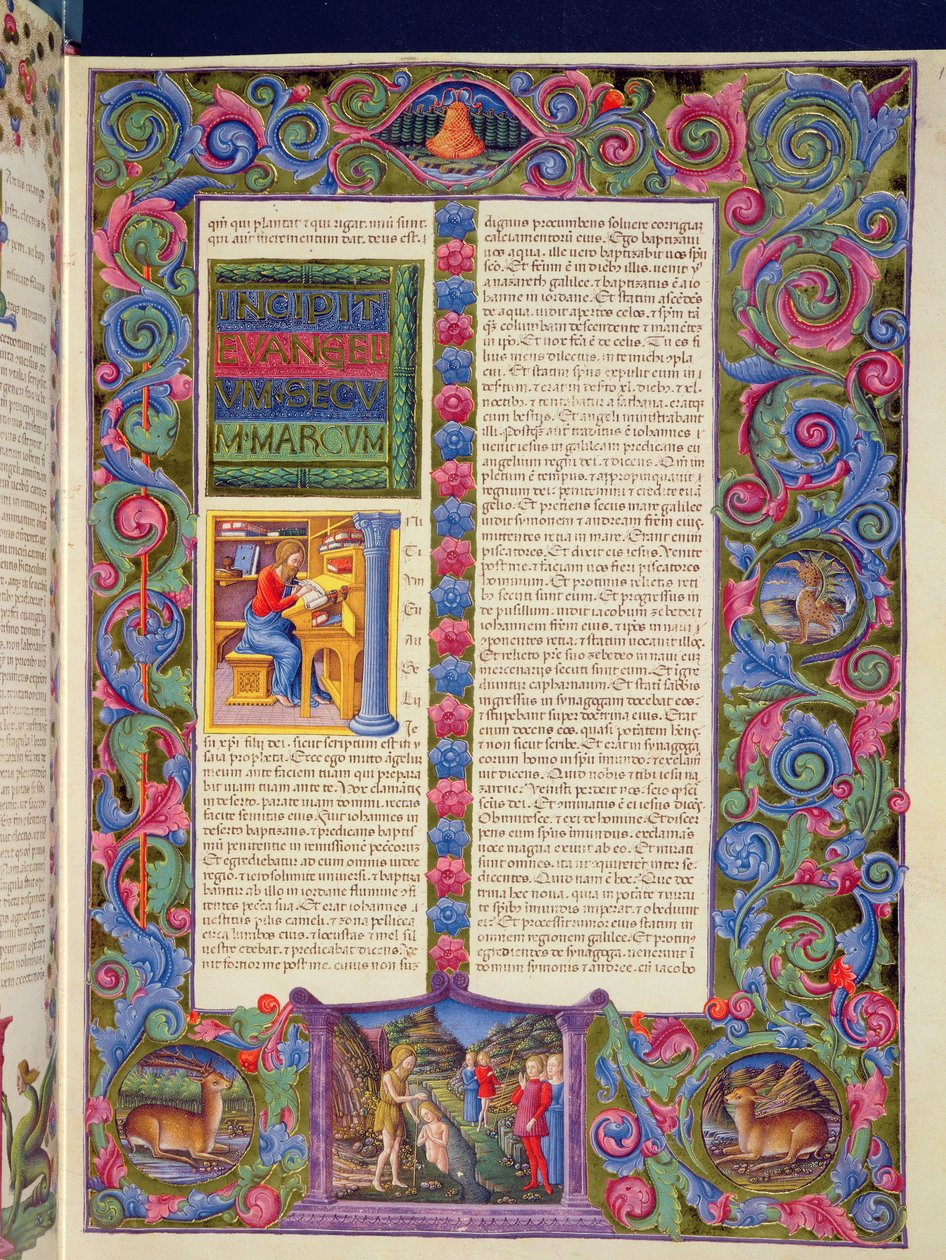 Fol.149r Segundo Evangelho de Marcos, da Bíblia de Borso d