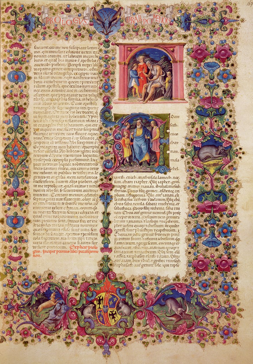 Fol.167r Primeiro Livro de Crónicas, da Bíblia de Borso d