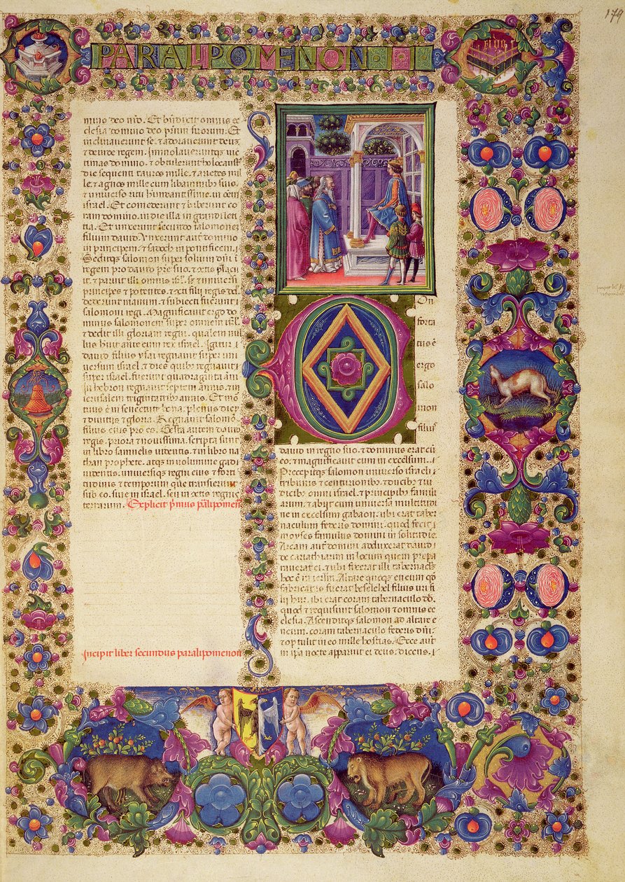 Fol.179r O Livro de Crónicas, da Bíblia de Borso d